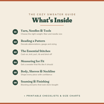 The Sweater Knitting E-Book (Instant Download)