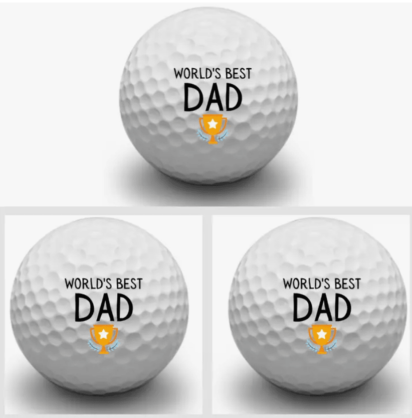 Set of 3 World's Best Dad Golf Balls - CLOSE OUT